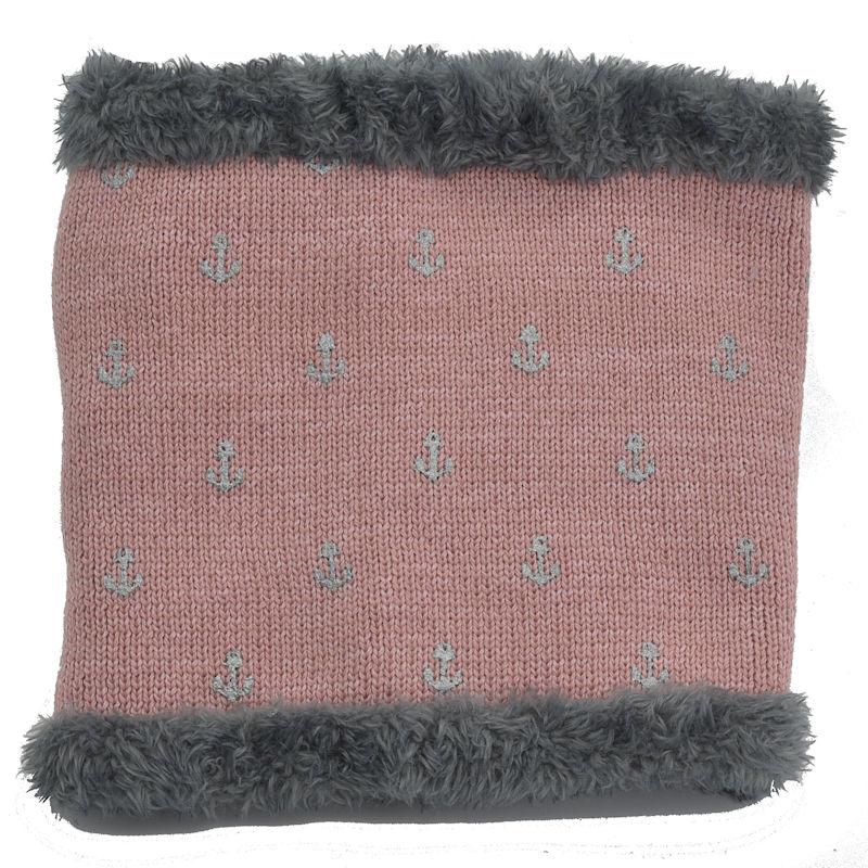 Kinder Wendeloop Winter Anker rosa